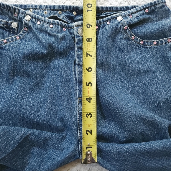 Y2K No Boundaries Studded Rhinestone Mcbling Jeans Juniors Sz 3 - Picture 7 of 7